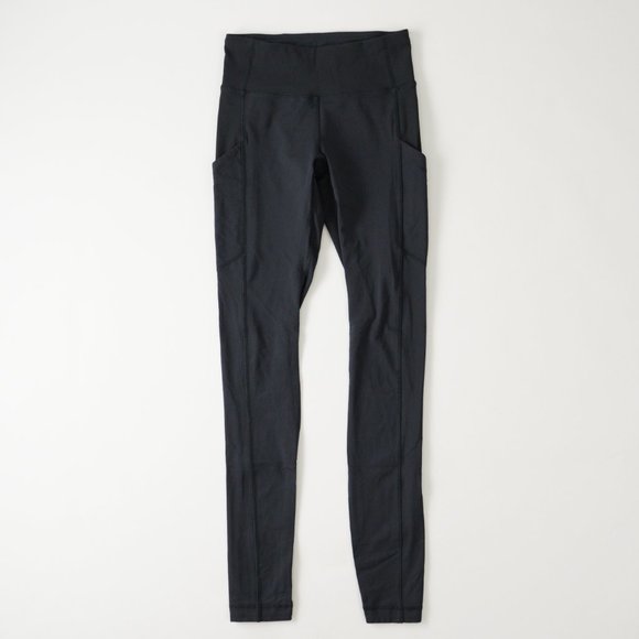 Lululemon Mesh Panel Cropped Capri 29" Leggings Black Womens Size 2 P30416 - Picture 2 of 12